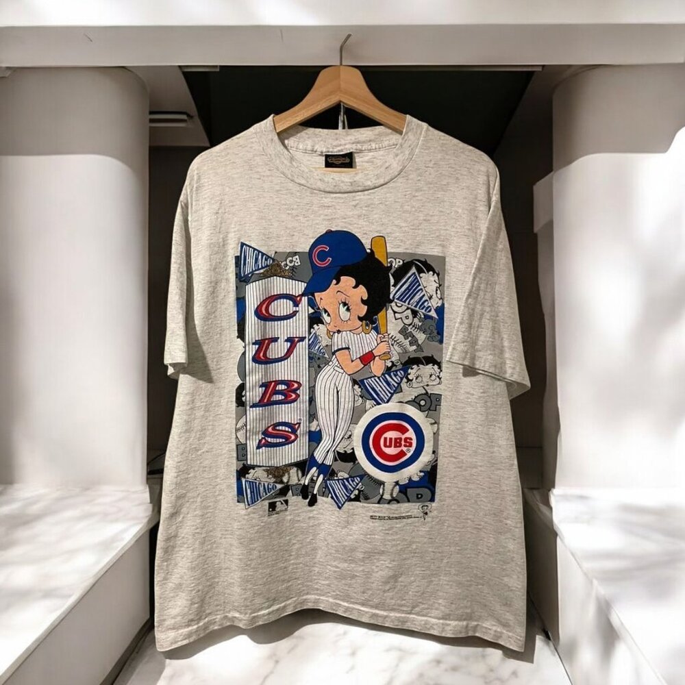 Looney Tunes Betty Chicago Cubs T-Shirt MLB Gray Shirt  AN44863